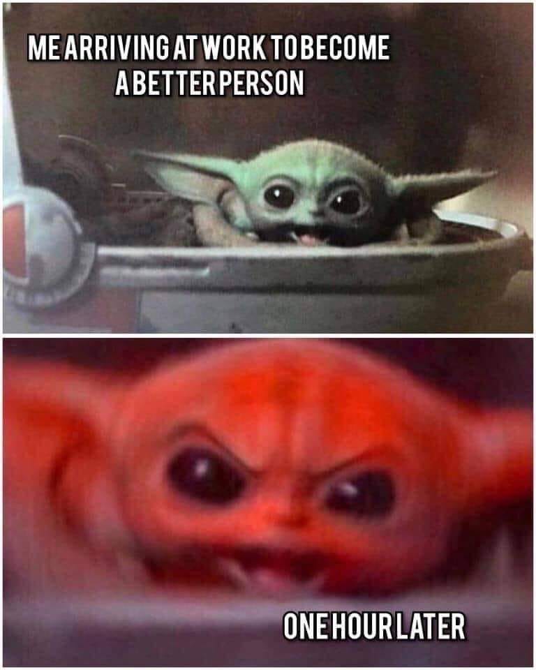 This meme is a humorous image of Baby Yoda from the Star Wars franchise. The image shows Baby Yoda in a diaper and with a mischievous expression, with the text "I'm going to do the things I used to do" above it, and "in my pajamas" below it. The meme is poking fun at the idea that even as adults, we often find excuses to avoid getting dressed and doing adult tasks.